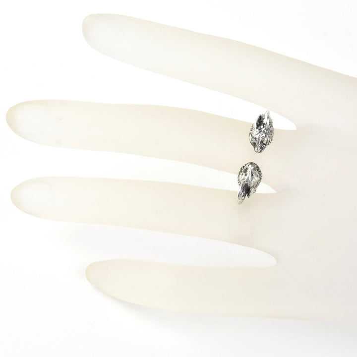 Lucky Rabbits Ring in Silver with Diamonds - Goldmakers Fine Jewelry