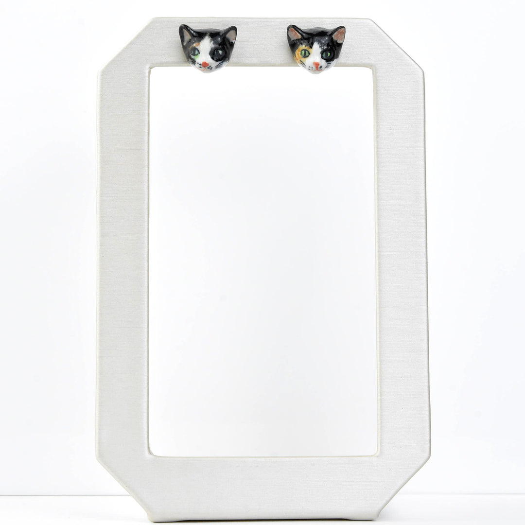 Calico Kitty Post Earrings - Goldmakers Fine Jewelry