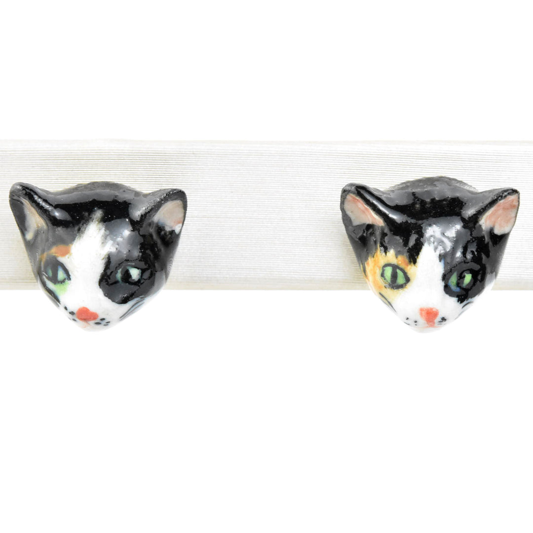Calico Kitty Post Earrings - Goldmakers Fine Jewelry