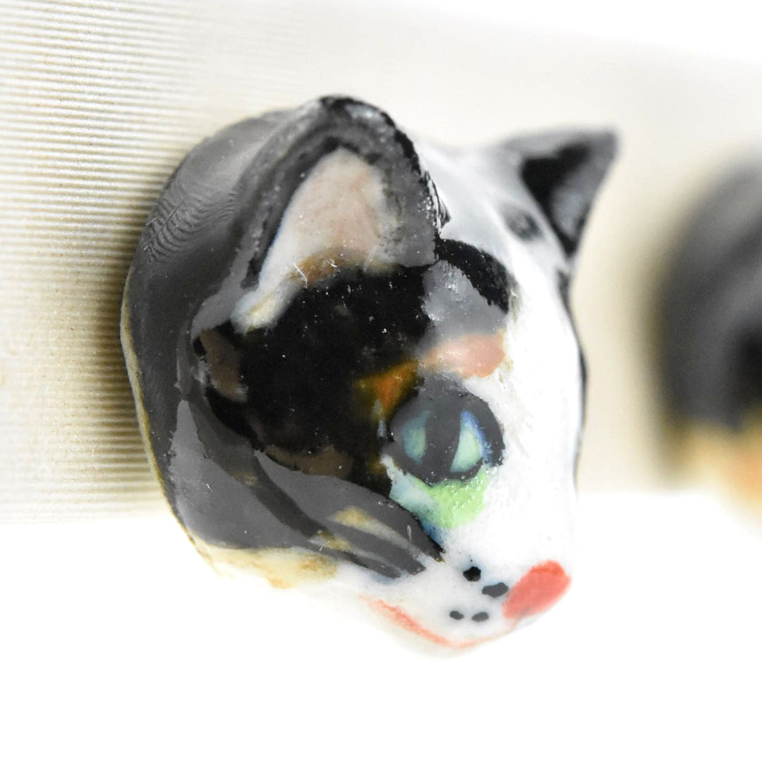 Calico Kitty Post Earrings - Goldmakers Fine Jewelry