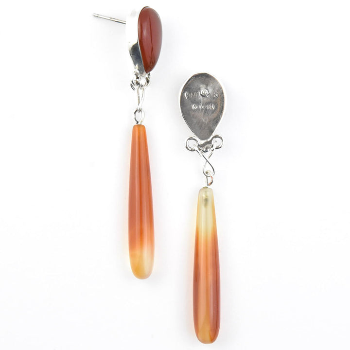 Carnelian Teardrop Statement Earrings