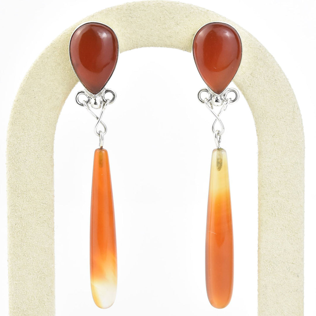 Carnelian Teardrop Statement Earrings