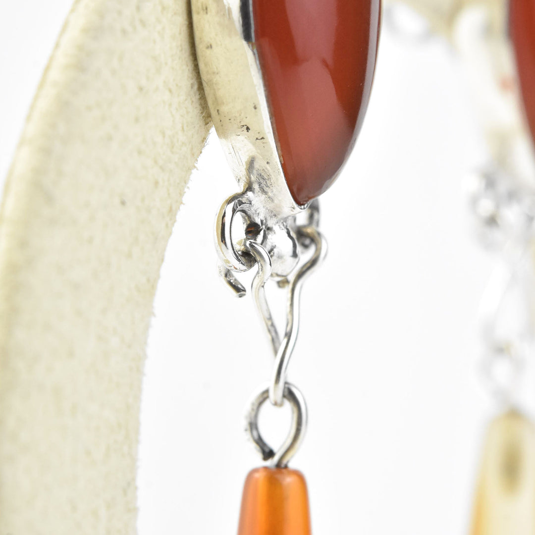 Carnelian Teardrop Statement Earrings