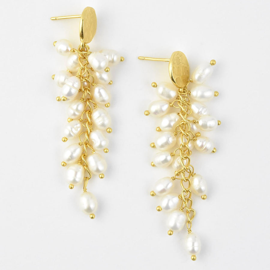 Cascading Pearl Earrings - Goldmakers Fine Jewelry