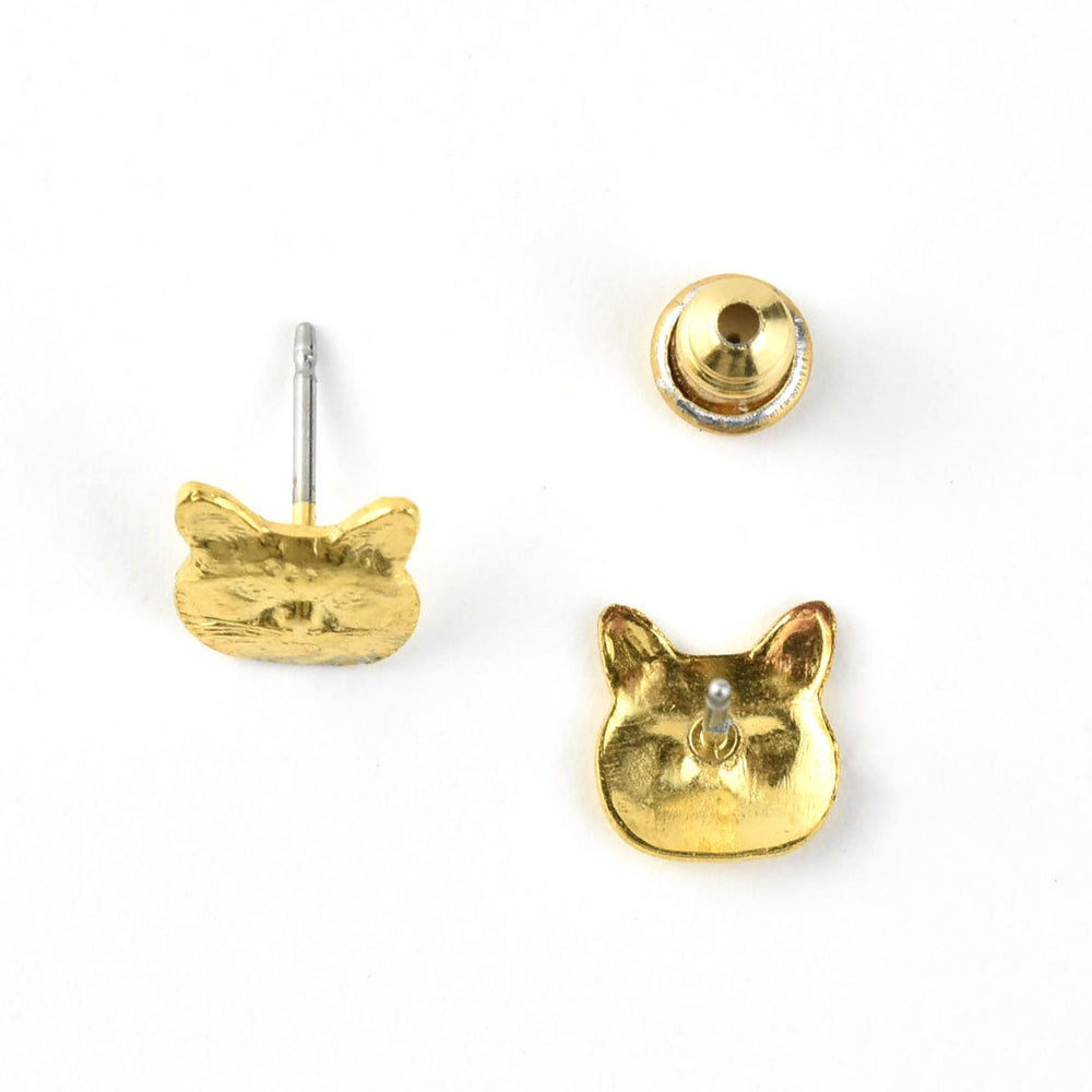 Serious Cat Studs - Goldmakers Fine Jewelry