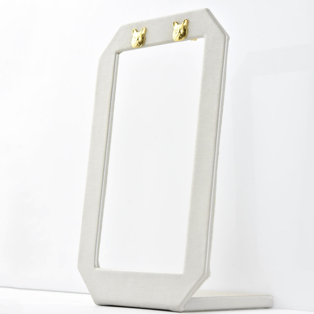 Serious Cat Studs - Goldmakers Fine Jewelry