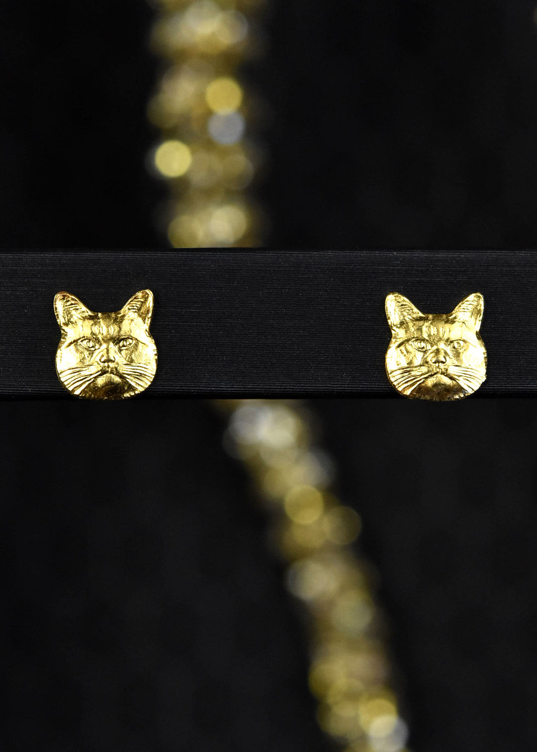 Serious Cat Studs - Goldmakers Fine Jewelry