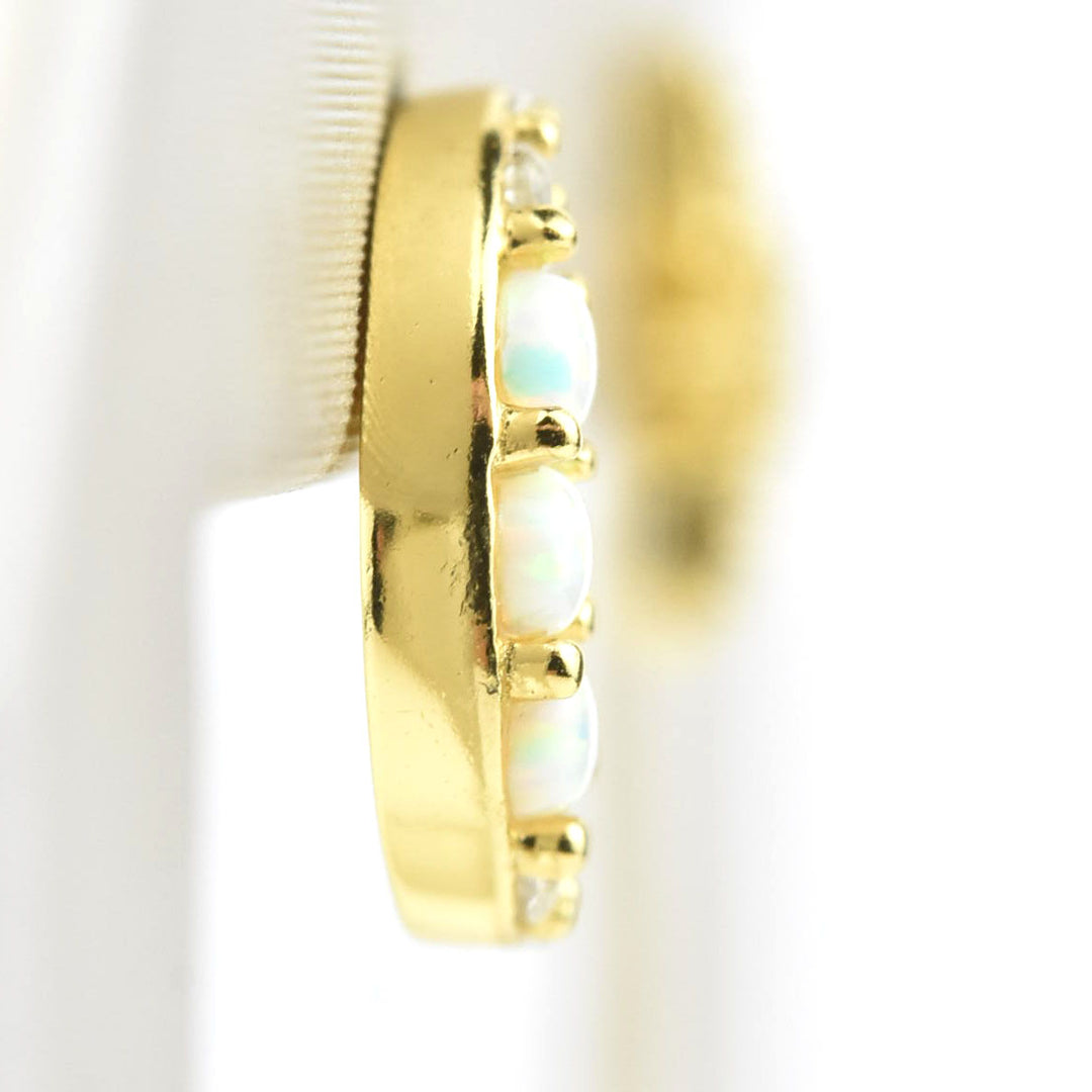 Opal & Cubic Zirconia Celestial Dream Studs - Goldmakers Fine Jewelry