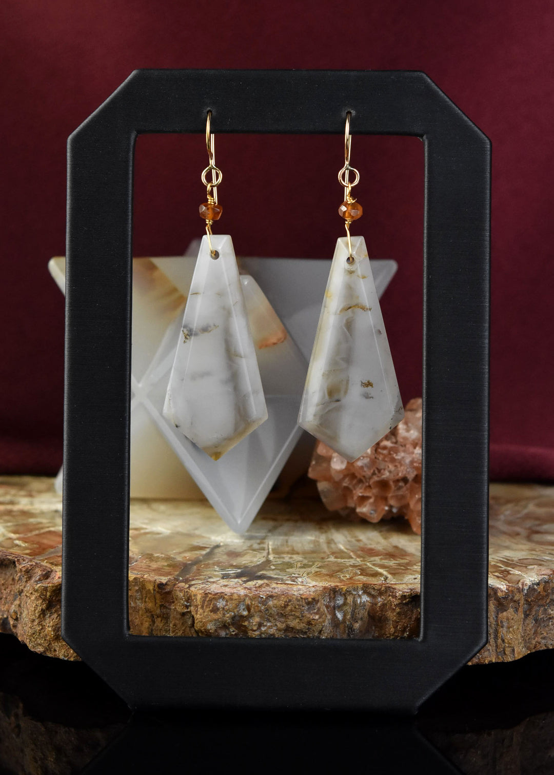 Ceres Earrings in Montana Agate