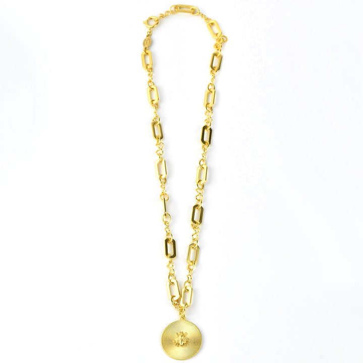 Bee Pendant on Statement Chain - Goldmakers Fine Jewelry