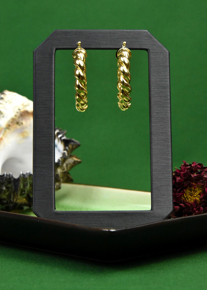 Medium Chunky Twist Hoops - Goldmakers Fine Jewelry