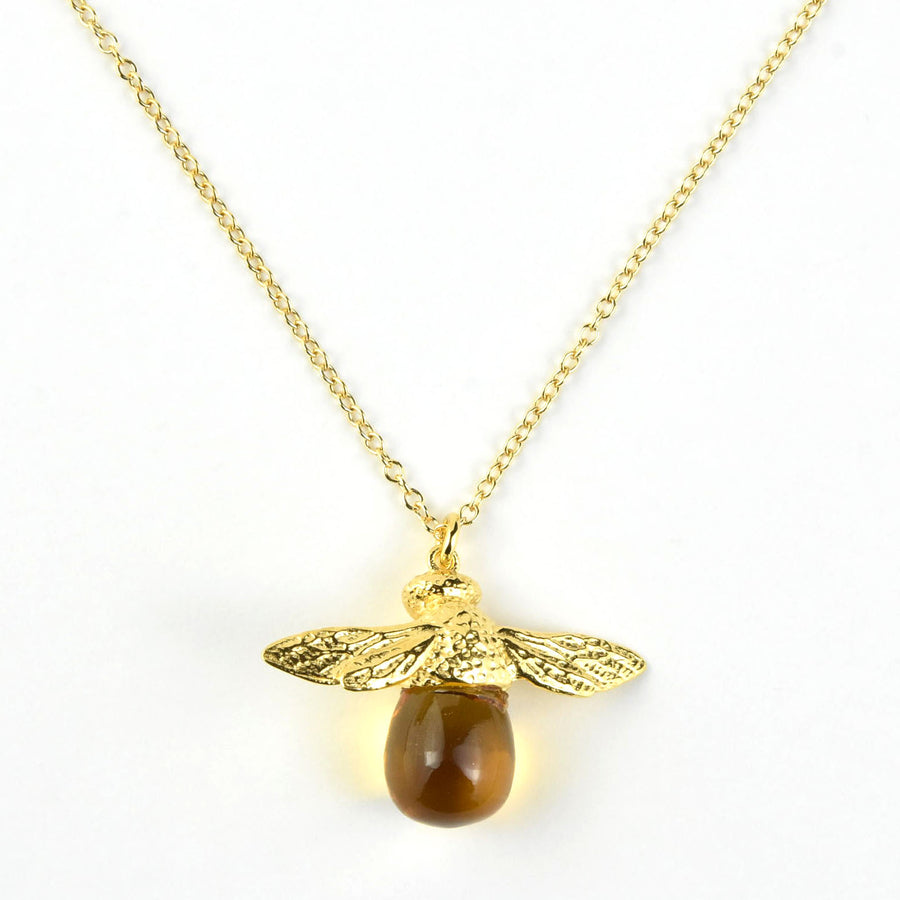 Citrine Bee Necklace - Goldmakers Fine Jewelry
