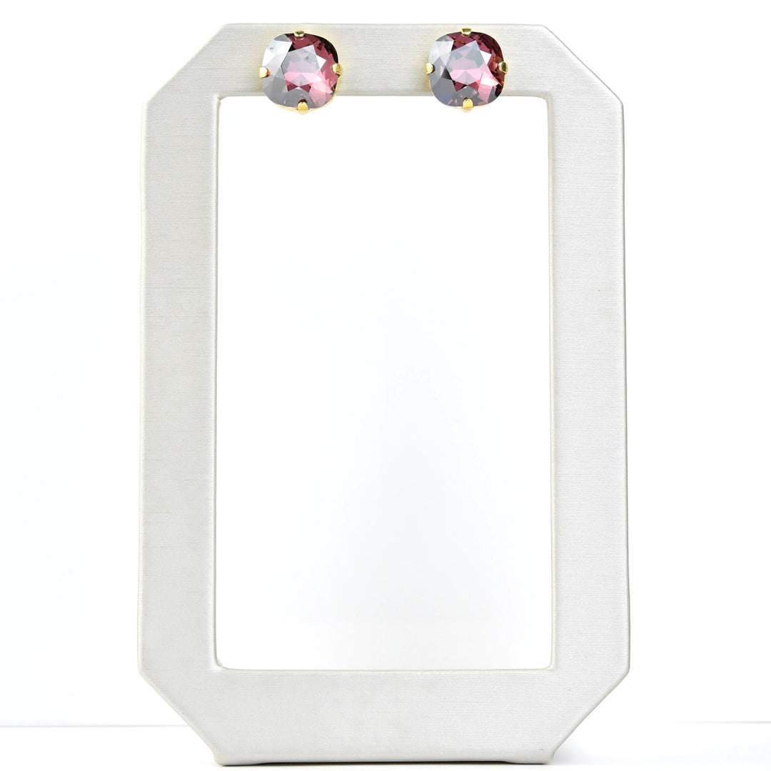 Classic Crystal Studs in Gold Plate - Goldmakers Fine Jewelry