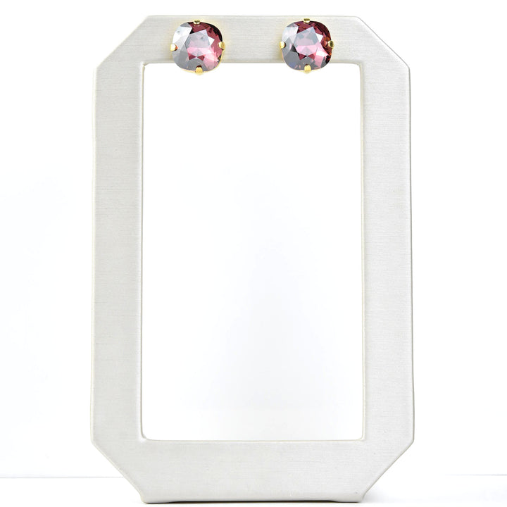 Classic Crystal Studs in Gold Plate - Goldmakers Fine Jewelry