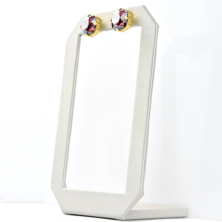 Classic Crystal Studs in Gold Plate - Goldmakers Fine Jewelry
