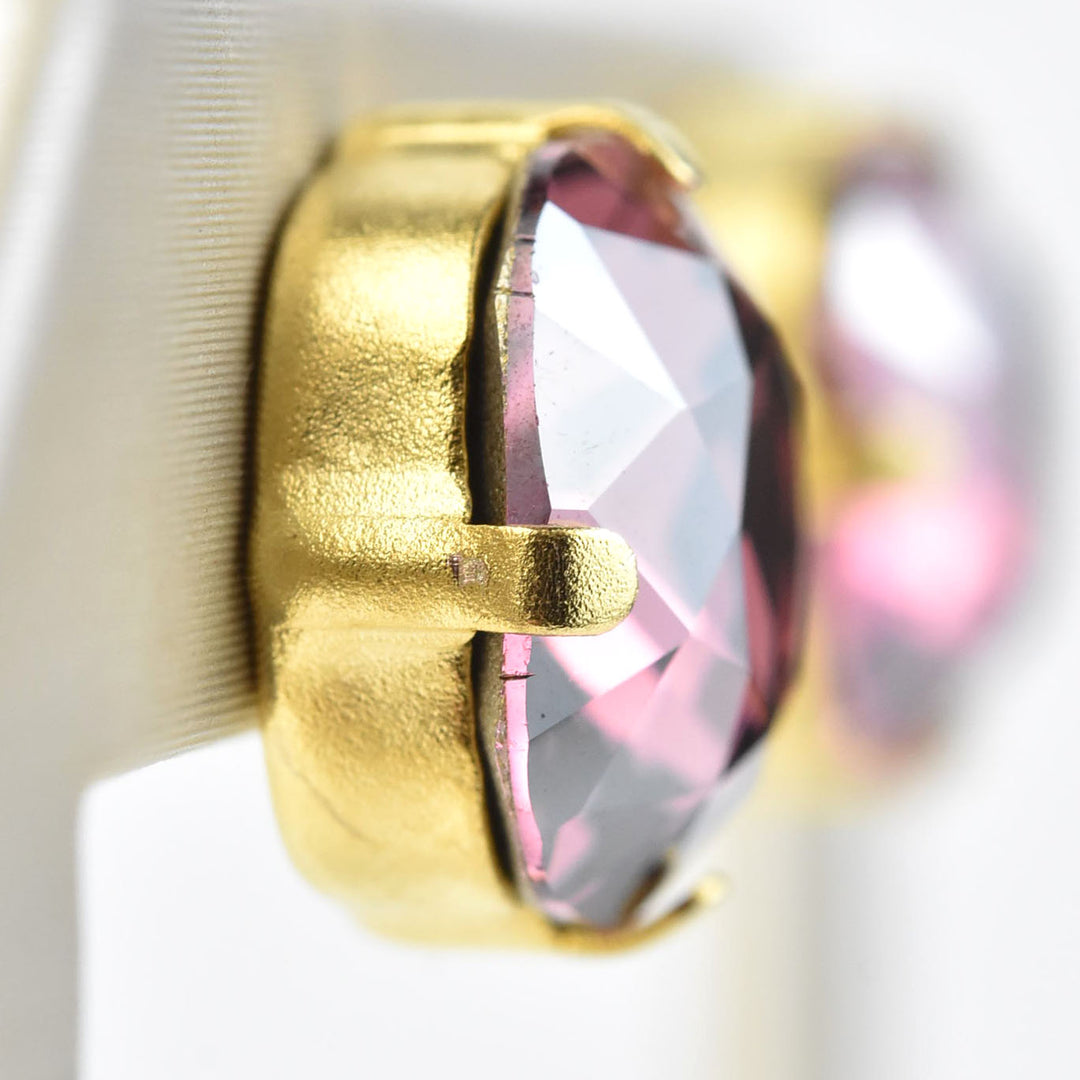 Classic Crystal Studs in Gold Plate - Goldmakers Fine Jewelry