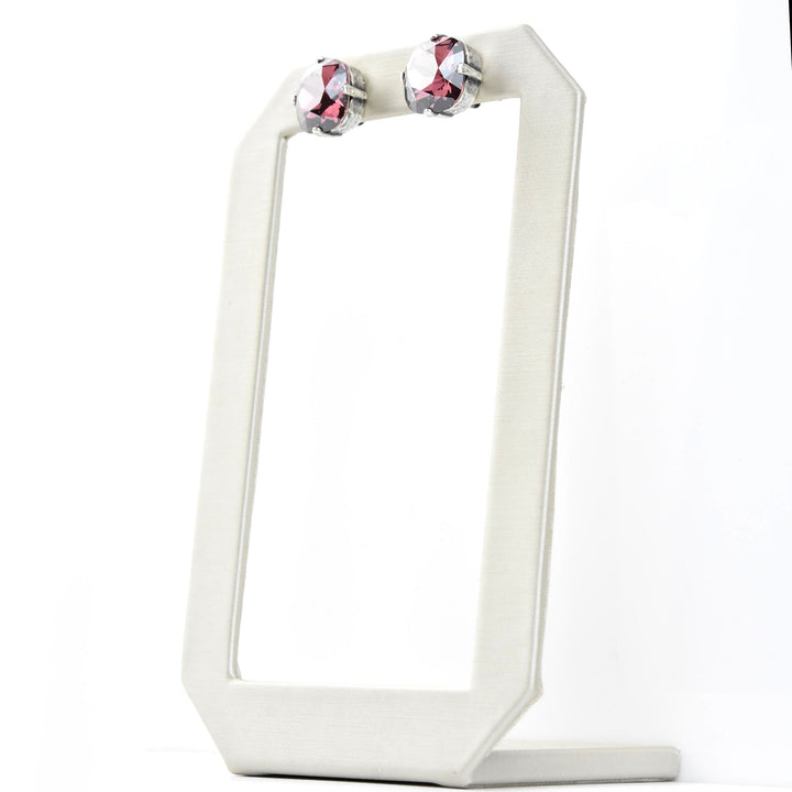 Classic Crystal Studs in Silver Plate - Goldmakers Fine Jewelry