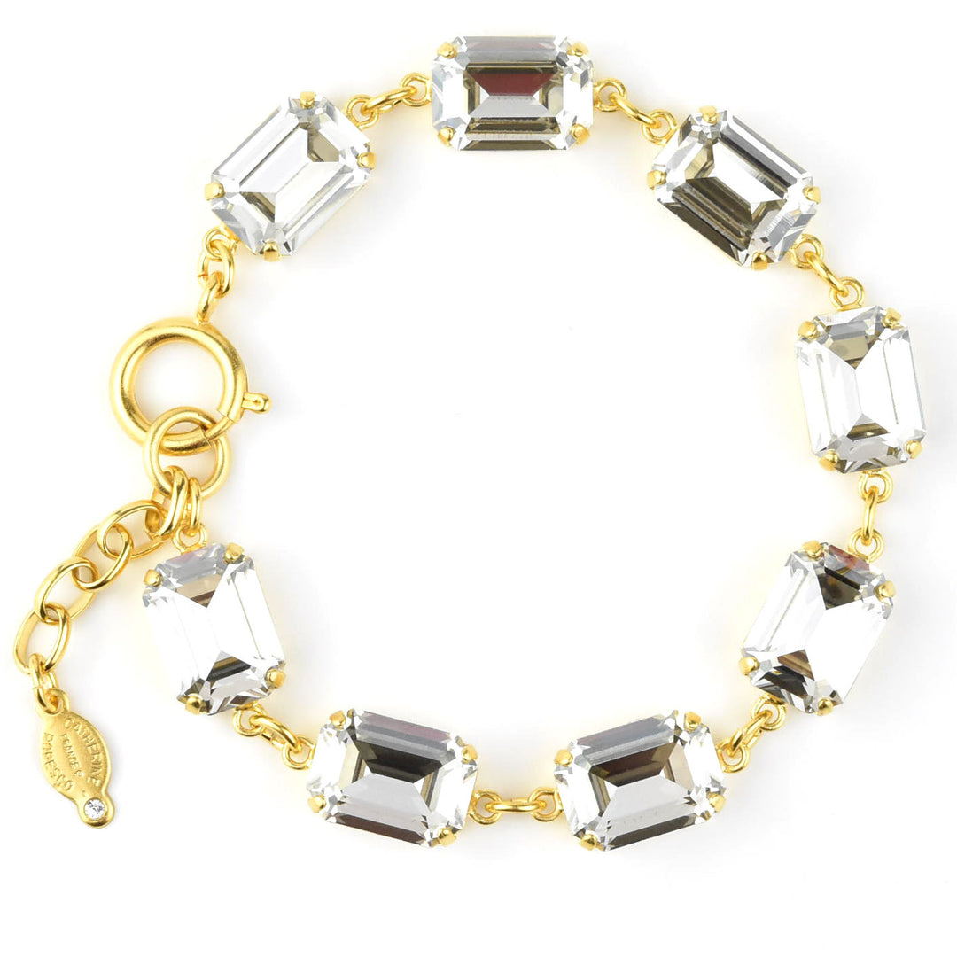 Emerald Cut Crystal Bracelet - Goldmakers Fine Jewelry