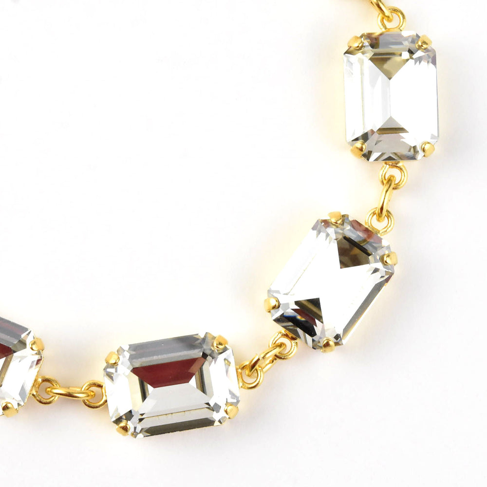 Emerald Cut Crystal Bracelet - Goldmakers Fine Jewelry