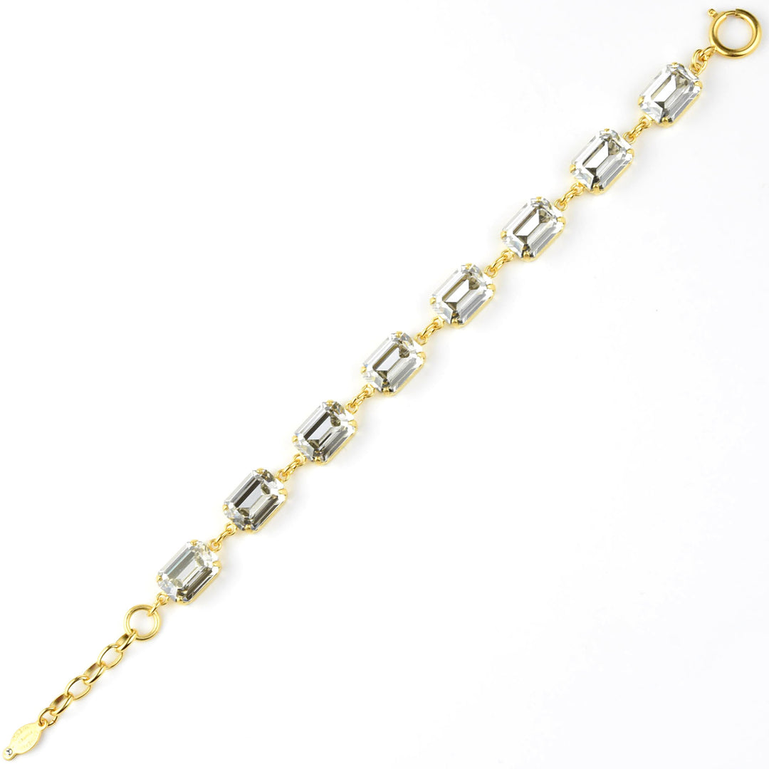 Emerald Cut Crystal Bracelet - Goldmakers Fine Jewelry