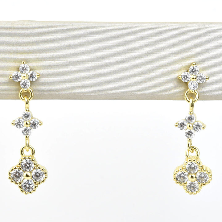 Small Triple Drop Earrings - Goldmakers Fine Jewelry