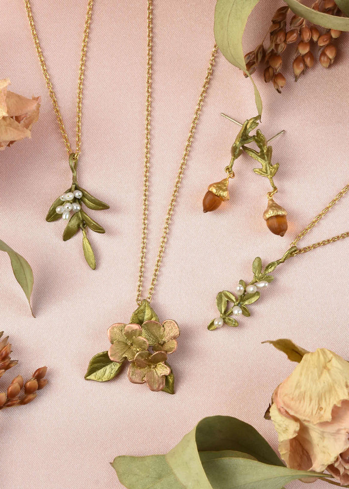 Pin Oak Glass Acorn Earrings - Goldmakers Fine Jewelry