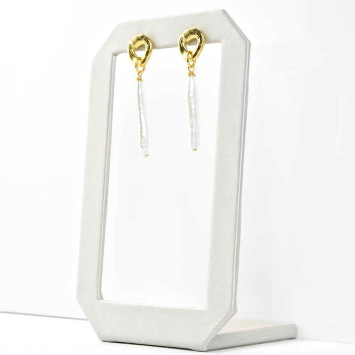 Cycles Earrings with Pearls - Goldmakers Fine Jewelry