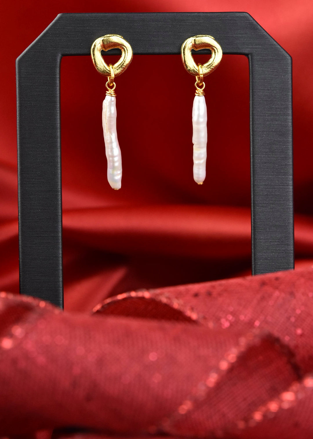 Cycles Earrings with Pearls - Goldmakers Fine Jewelry