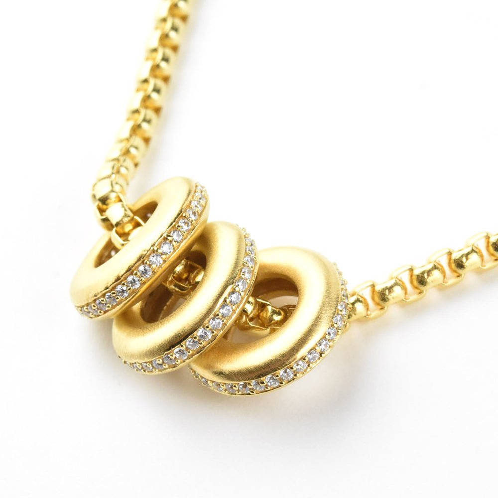 Dauphine Pave Pendant Necklace - Goldmakers Fine Jewelry