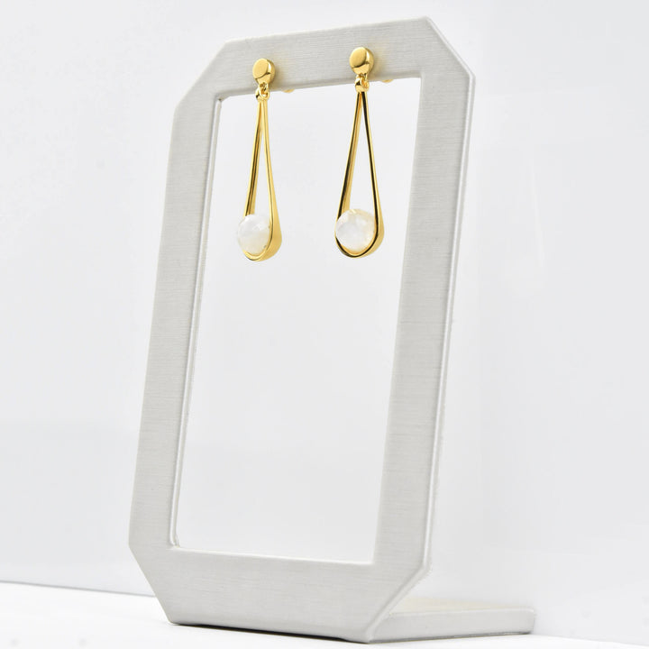 Mini Moonstone Ipanema Earrings - Goldmakers Fine Jewelry
