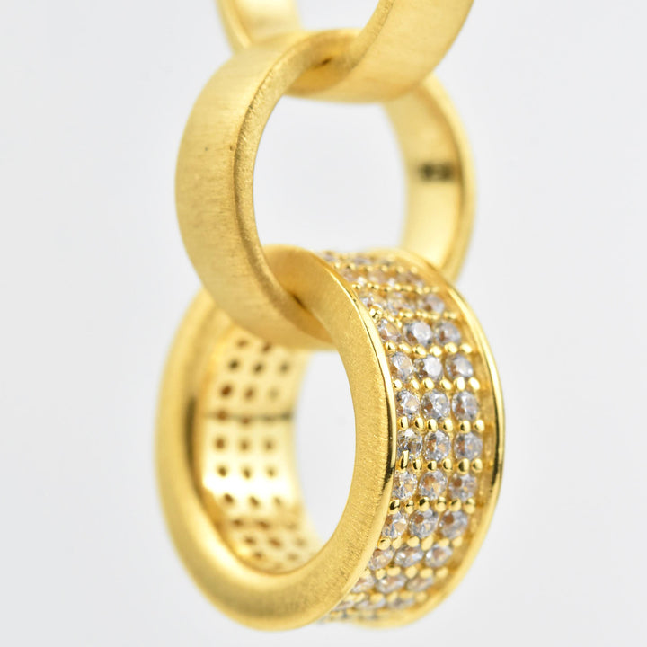 Petit Pave Statement Chain Earrings - Goldmakers Fine Jewelry