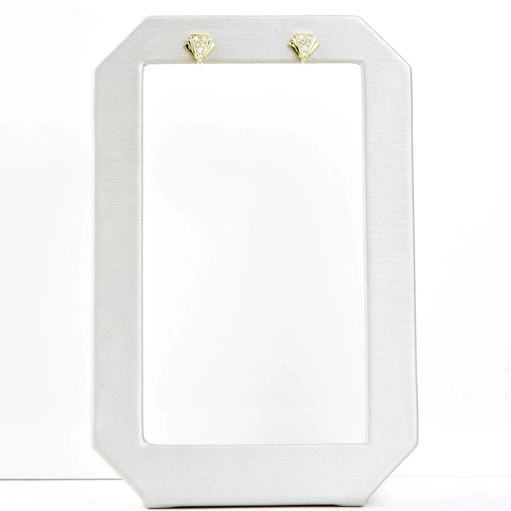 Deco Sans Diamond Fan Earrings, 14k - Goldmakers Fine Jewelry
