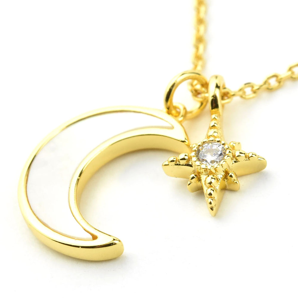 Mother of Pearl & Cz Dreamcatcher Pendant - Goldmakers Fine Jewelry