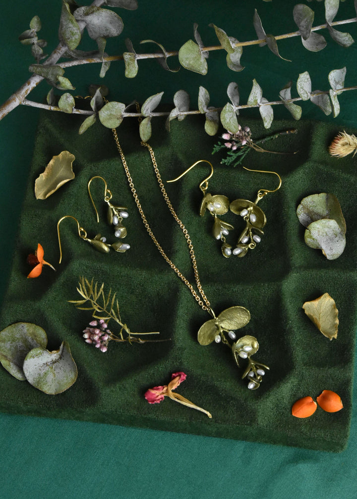 Small Eucalyptus Seed Earrings - Goldmakers Fine Jewelry