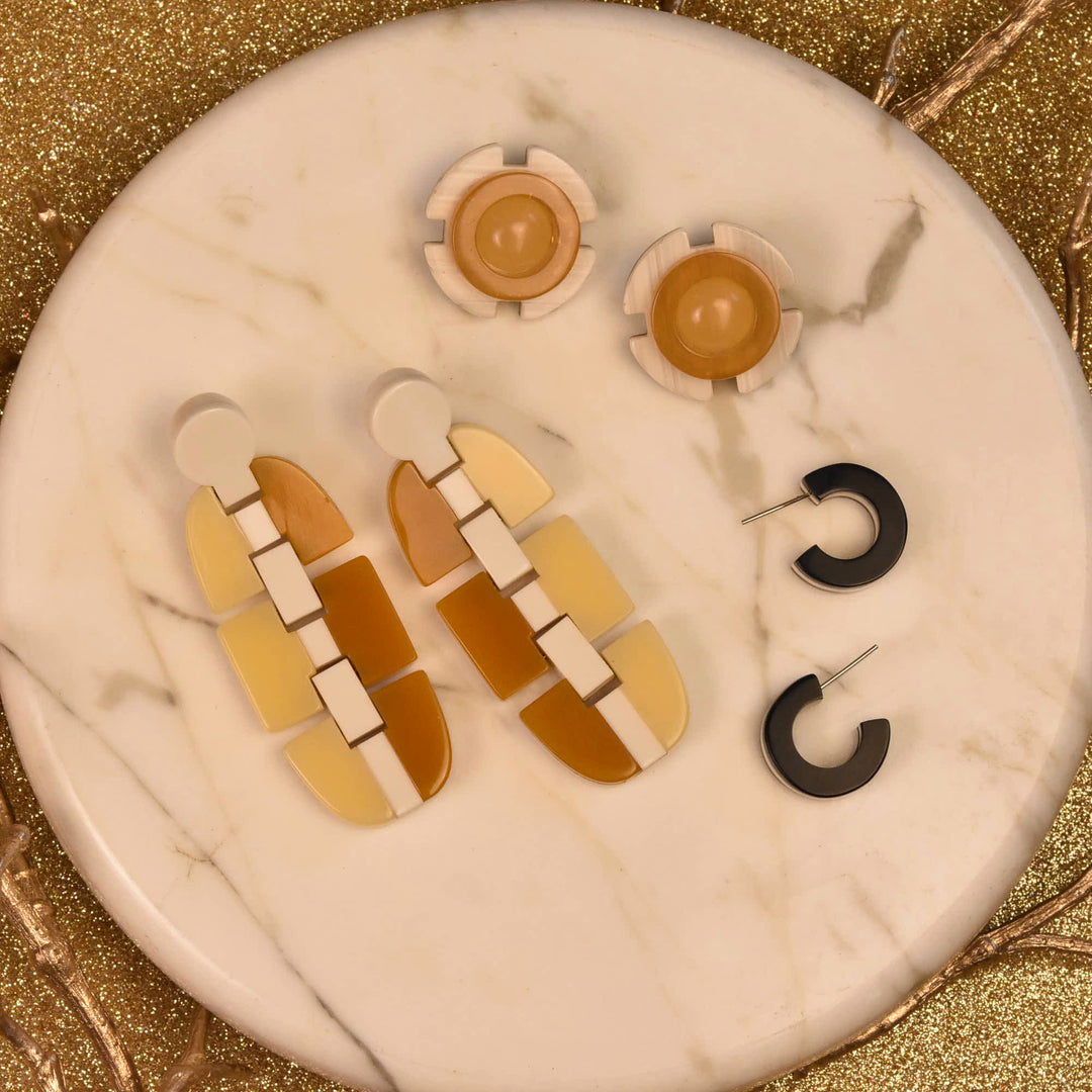 Panorama Link Earrings - Goldmakers Fine Jewelry