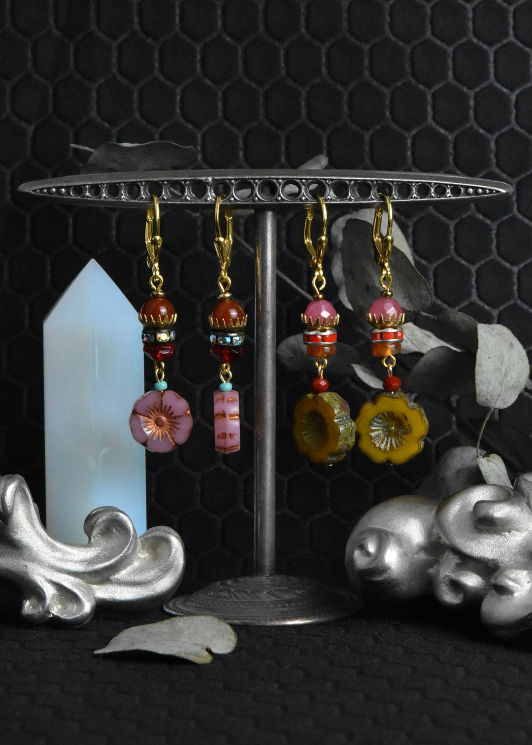 Vintage Yellow Flower Drops - Goldmakers Fine Jewelry