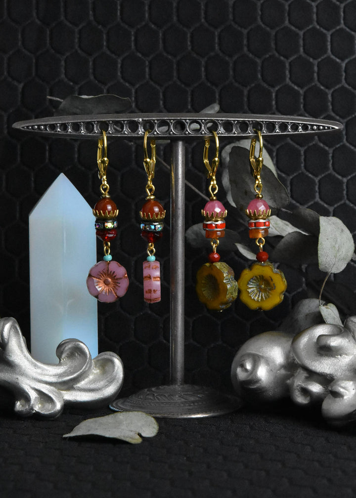 Vintage Yellow Flower Drops - Goldmakers Fine Jewelry