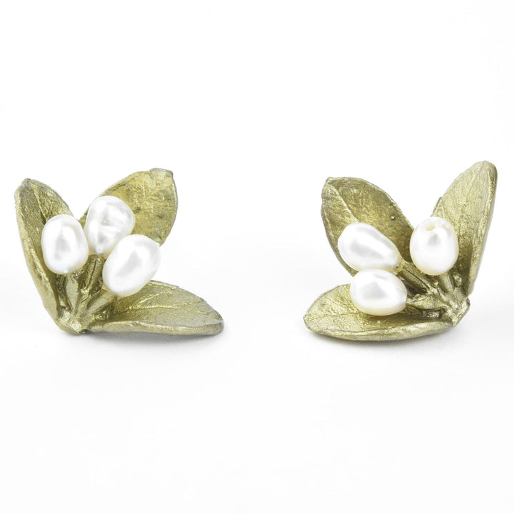 Spring Vine Pearl Studs - Goldmakers Fine Jewelry