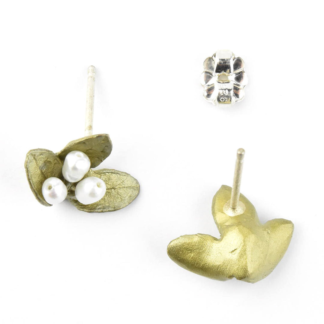 Spring Vine Pearl Studs - Goldmakers Fine Jewelry