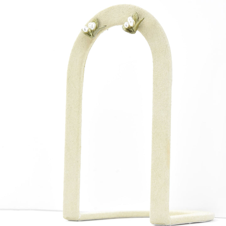 Spring Vine Pearl Studs - Goldmakers Fine Jewelry