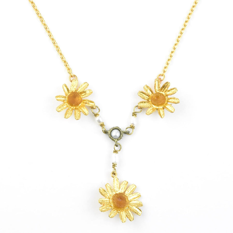 Golden Daisy Necklace - Goldmakers Fine Jewelry