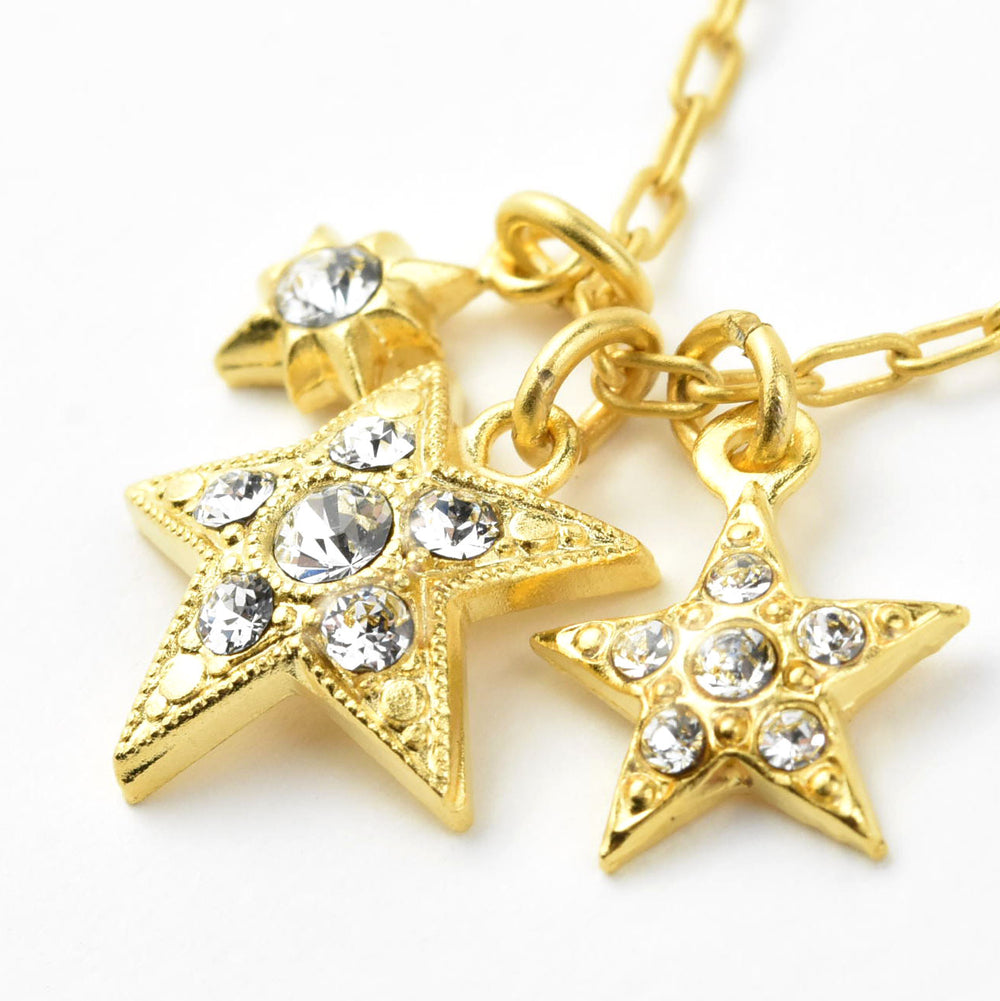 Three Gold Stars Necklace - Goldmakers Fine Jewelry