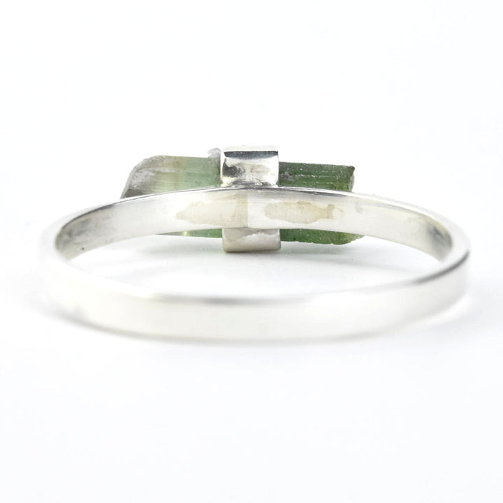 Tourmaline Raw Crystal Candy Ring in Silver