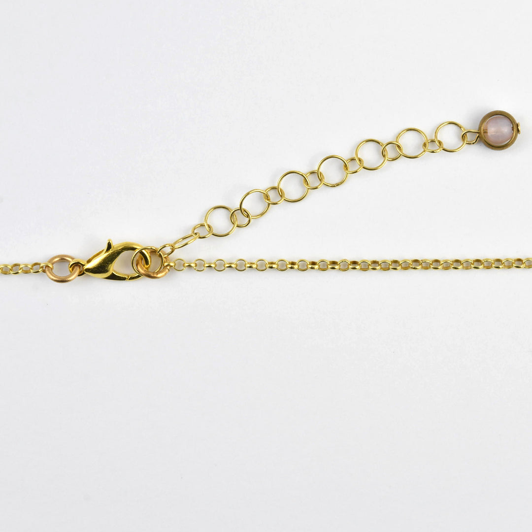 Rose Quartz Balance Necklace - Goldmakers Fine Jewelry