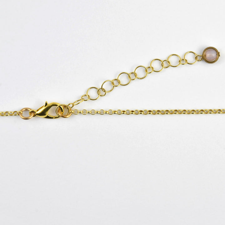 Rose Quartz Balance Necklace - Goldmakers Fine Jewelry