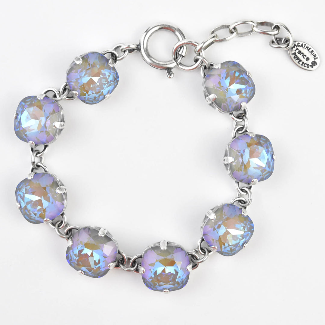 Oversize Crystal Bracelet in Silver Plate - Goldmakers Fine Jewelry