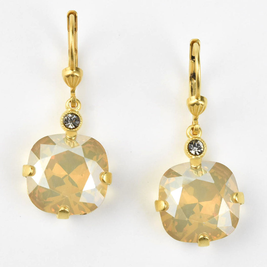 Classic Crystal Drops in Gold Plate - Goldmakers Fine Jewelry
