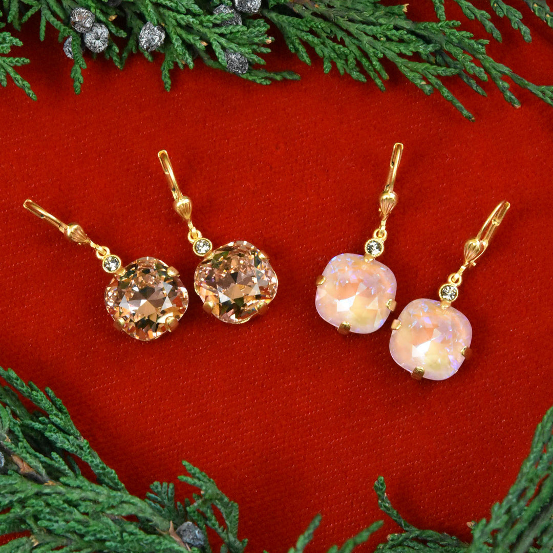 Classic Crystal Drops in Gold Plate - Goldmakers Fine Jewelry
