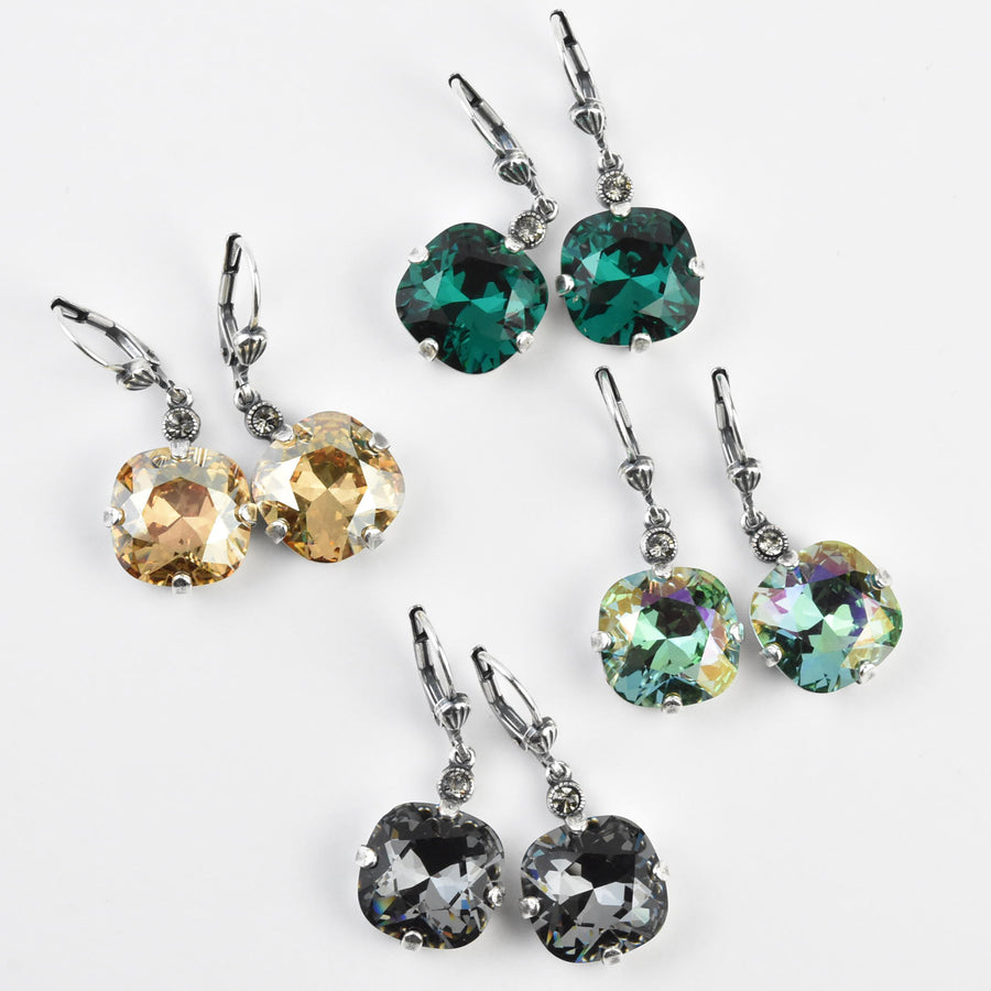Classic Crystal Drops in Silver Plate - Goldmakers Fine Jewelry