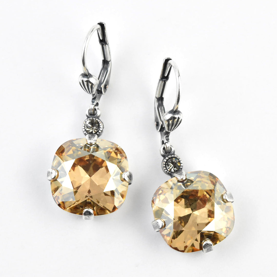 Classic Crystal Drops in Silver Plate - Goldmakers Fine Jewelry